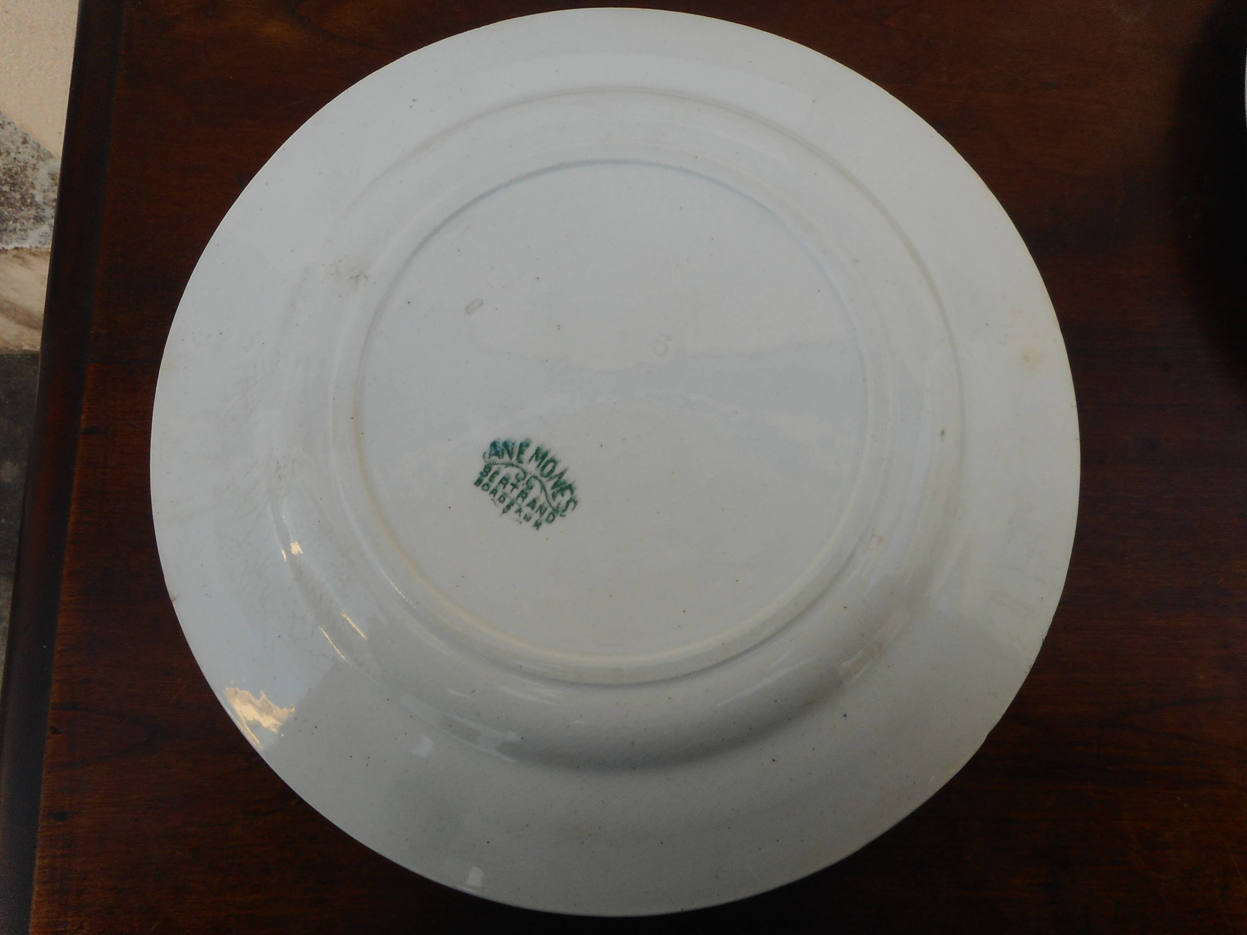 Six earthenware plates
