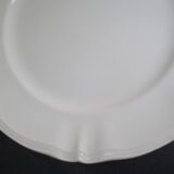 Flat round old Sarreguemines, ivory