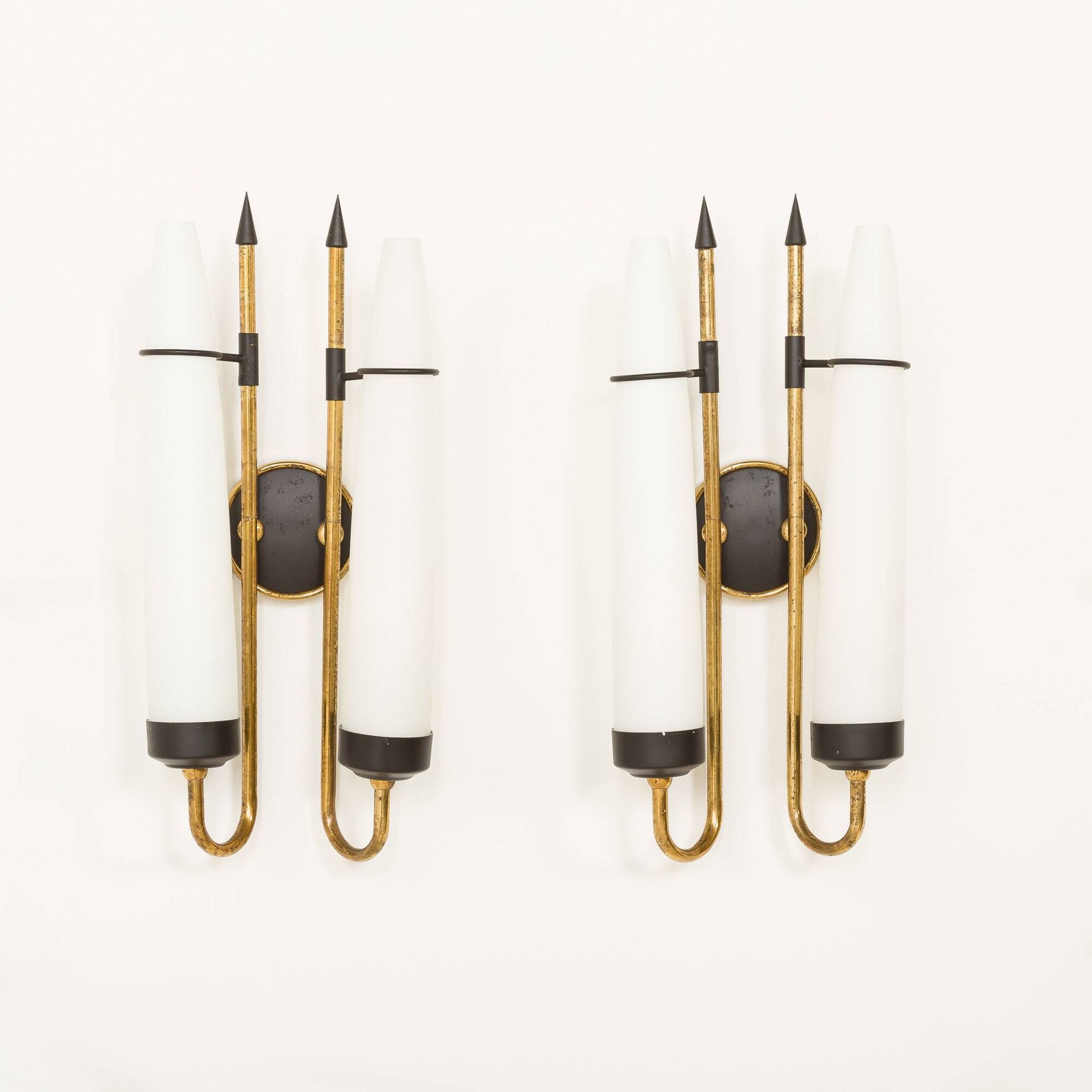 Italian mid century wall lights, set of 2
