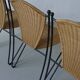 4 Frederick Weinberg wicker iron chairs | 1960s
