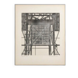 Lithograph by Rasmus Nellemann signed 1976 industrial structure
