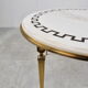 Vintage brass and white marble coffee table, 1970s