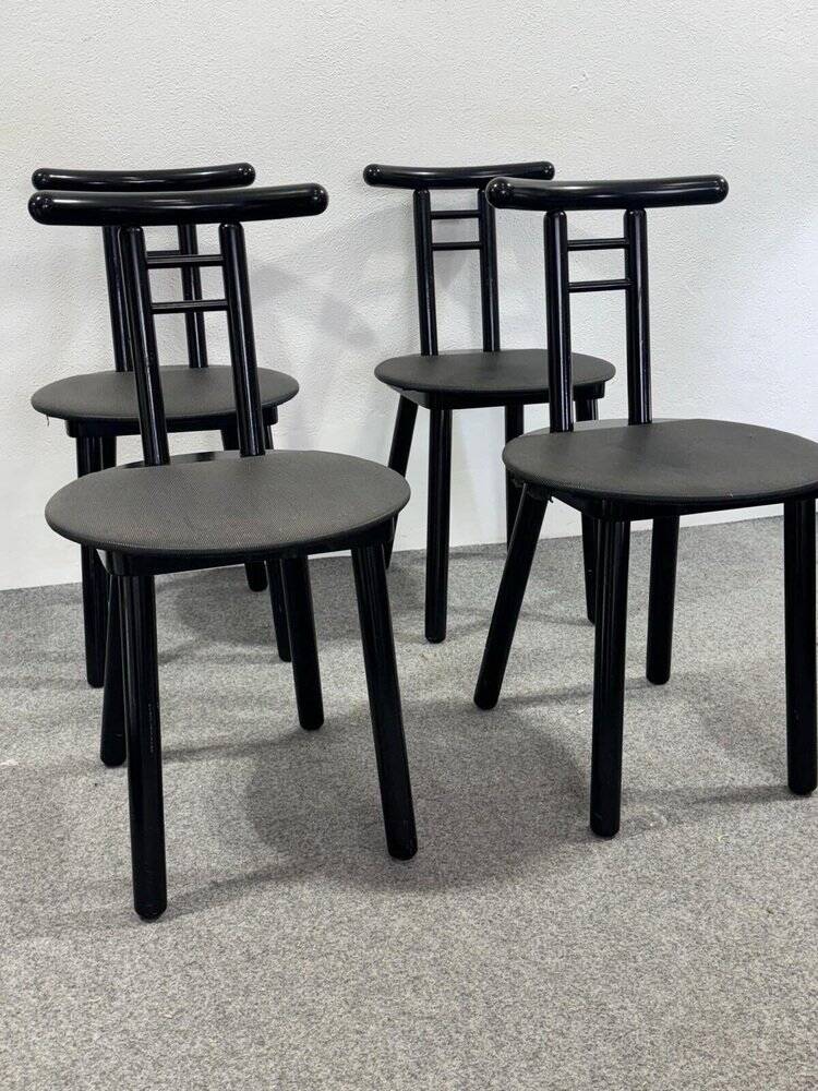Vintage Italian Chairs, 1980s, Set of 4