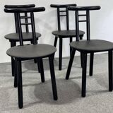 Vintage Italian Chairs, 1980s, Set of 4