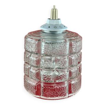 Suspension en verre à motifs géométriques, 1970