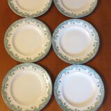 Six assiettes longwy modèle chatenet