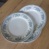 4 old flat plates Terre de fer