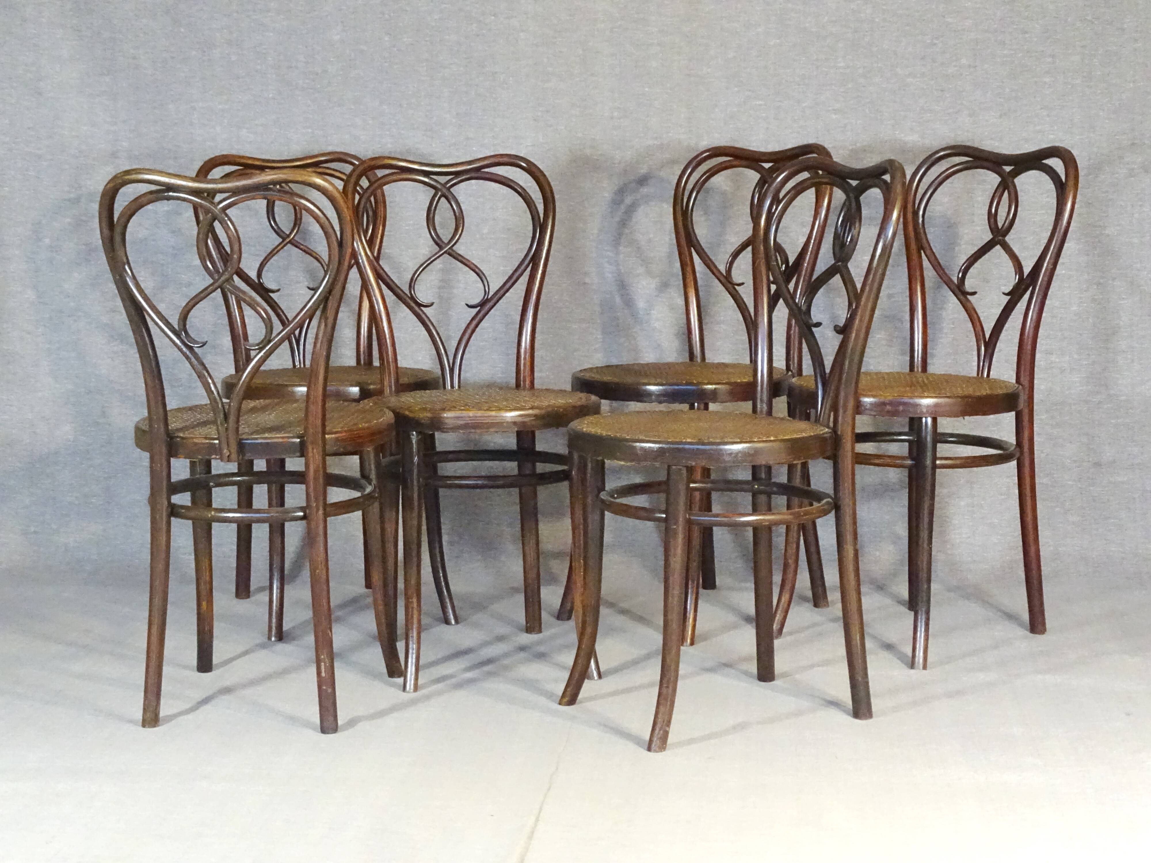 Set de six chaises Thonet N°561- Art nouveau - dining chairs , 1925