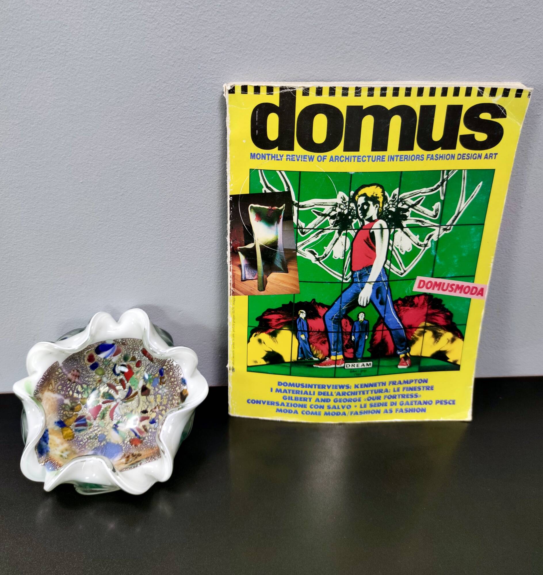 Murano Glass Ashtray or Trinket Bowl by Avem Attributed to Dino Martens