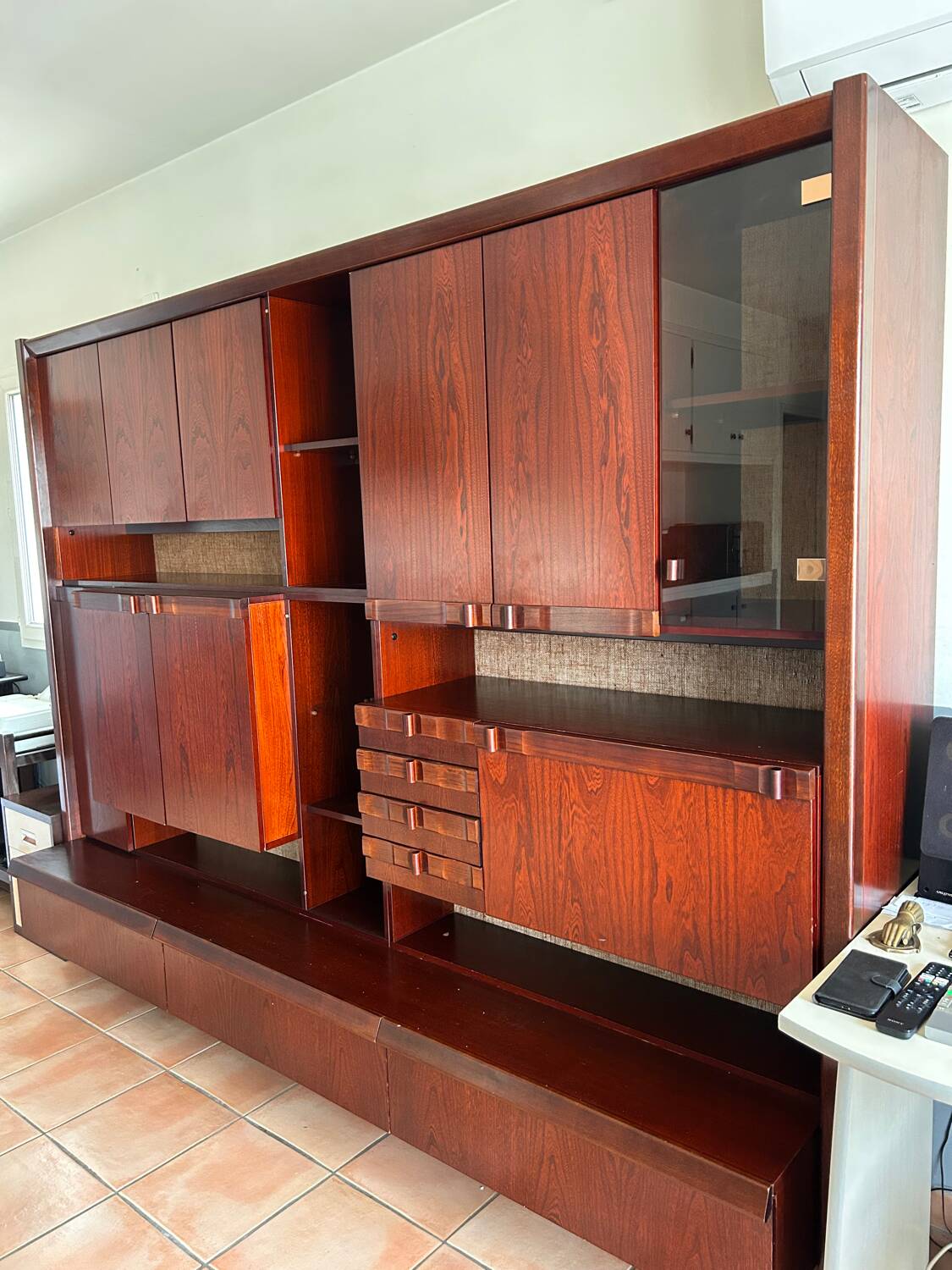 Living room, rosewood buffet