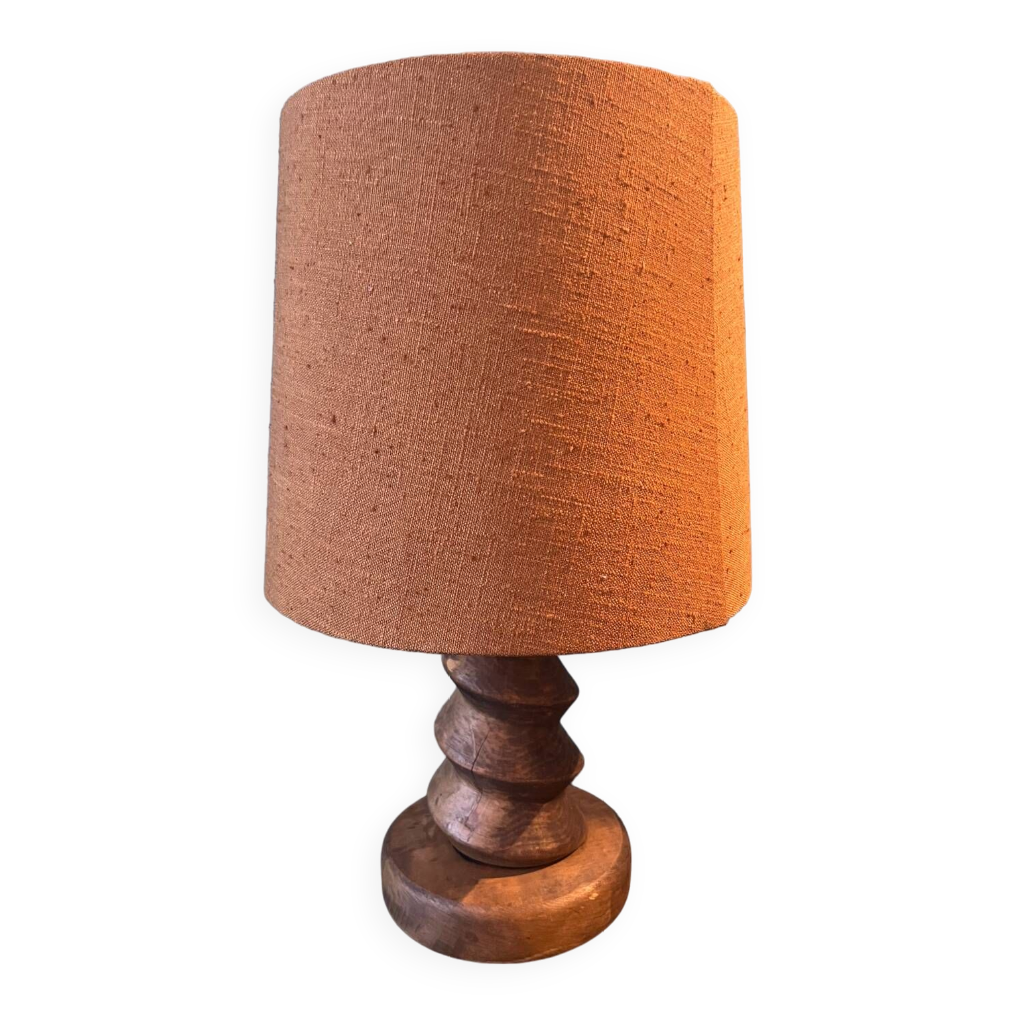 Table lamp in turned solid wood