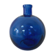 Round cobalt blue glass vase
