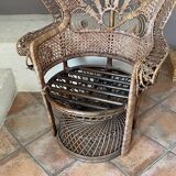 Emmanuelle rattan armchair. 1970.