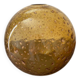 Large amber globe with glittery bubbles