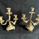 Pair of candlesticks, candelabra in bronze, 19th century.