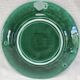 3 dessert plates XIX Sarreguemines Majolica shaded enamel Rubelles