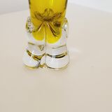 Soliflore vase or large glass in yellow blown glass