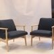 Armchairs created by Mr. Zieliński year 60 blue fabric