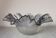 Iridescent glass/silver lamp tulip