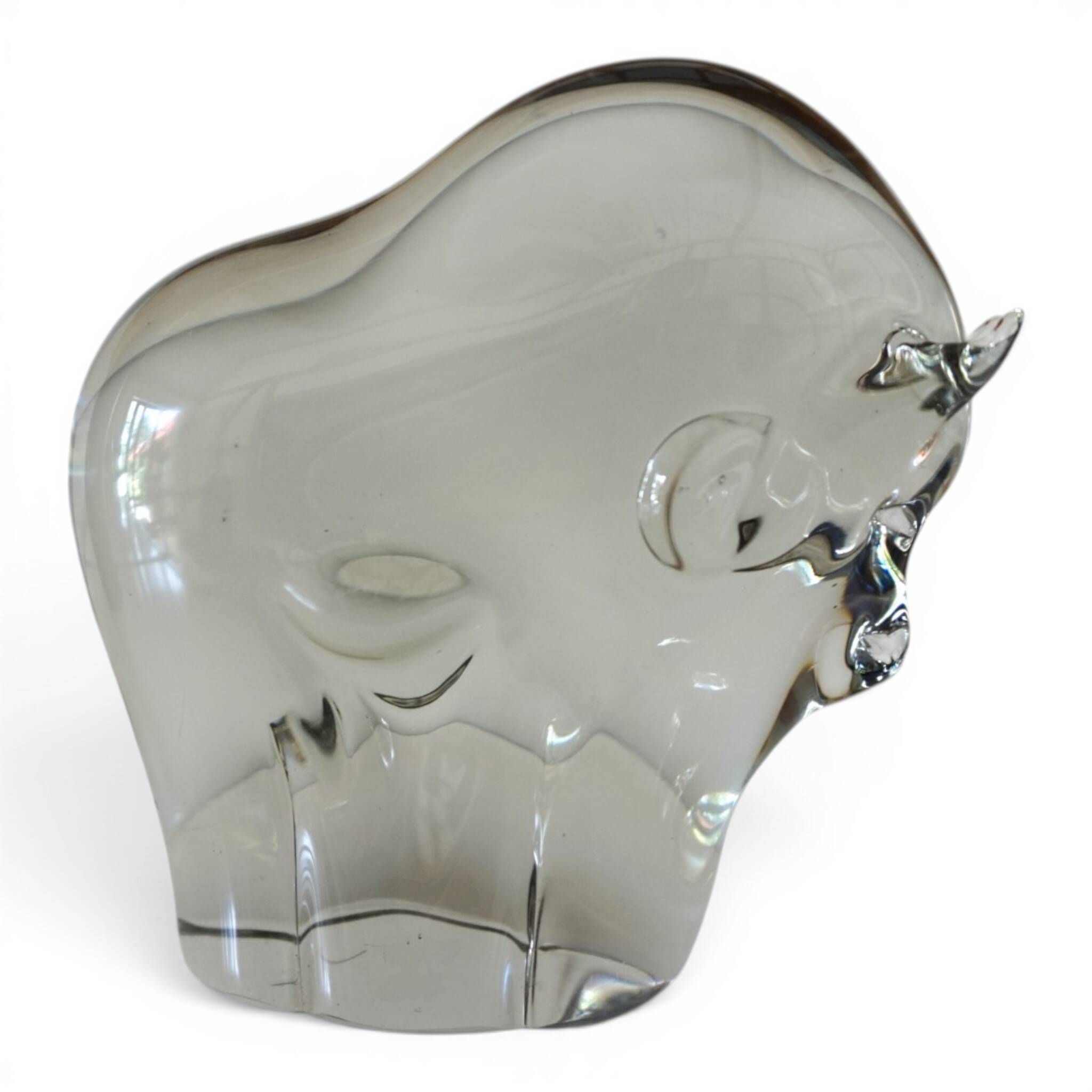 Livio Seguso Murano Bull Glass Sculpture, 1970