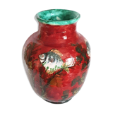 Vase decoration of goldfish enamel