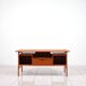 Teak writing desk „No. 75“ by Gunni Omann for Omann Jun Møbelfabrik