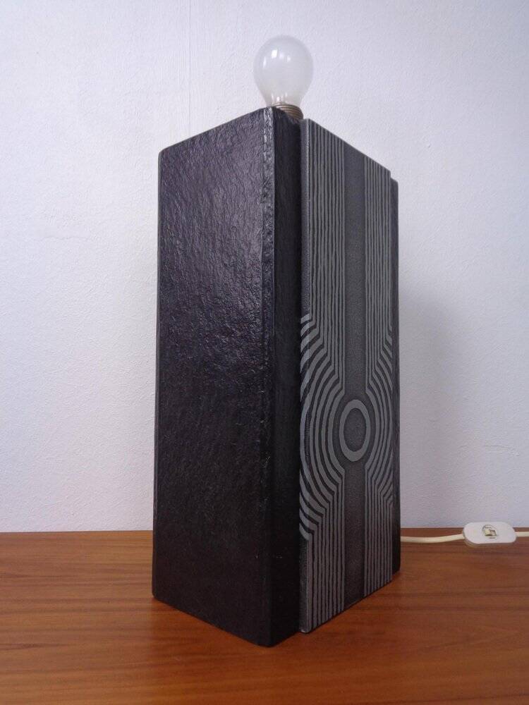 Brutalist table lamp from Temde, Switzerland, 1960s