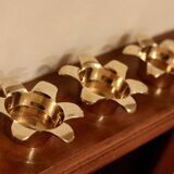 Trio of Mid-Century Swedish Brass Candle Holders by Scandia