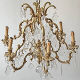 Louis XV style chandelier in gilded bronze with 6 light arms.