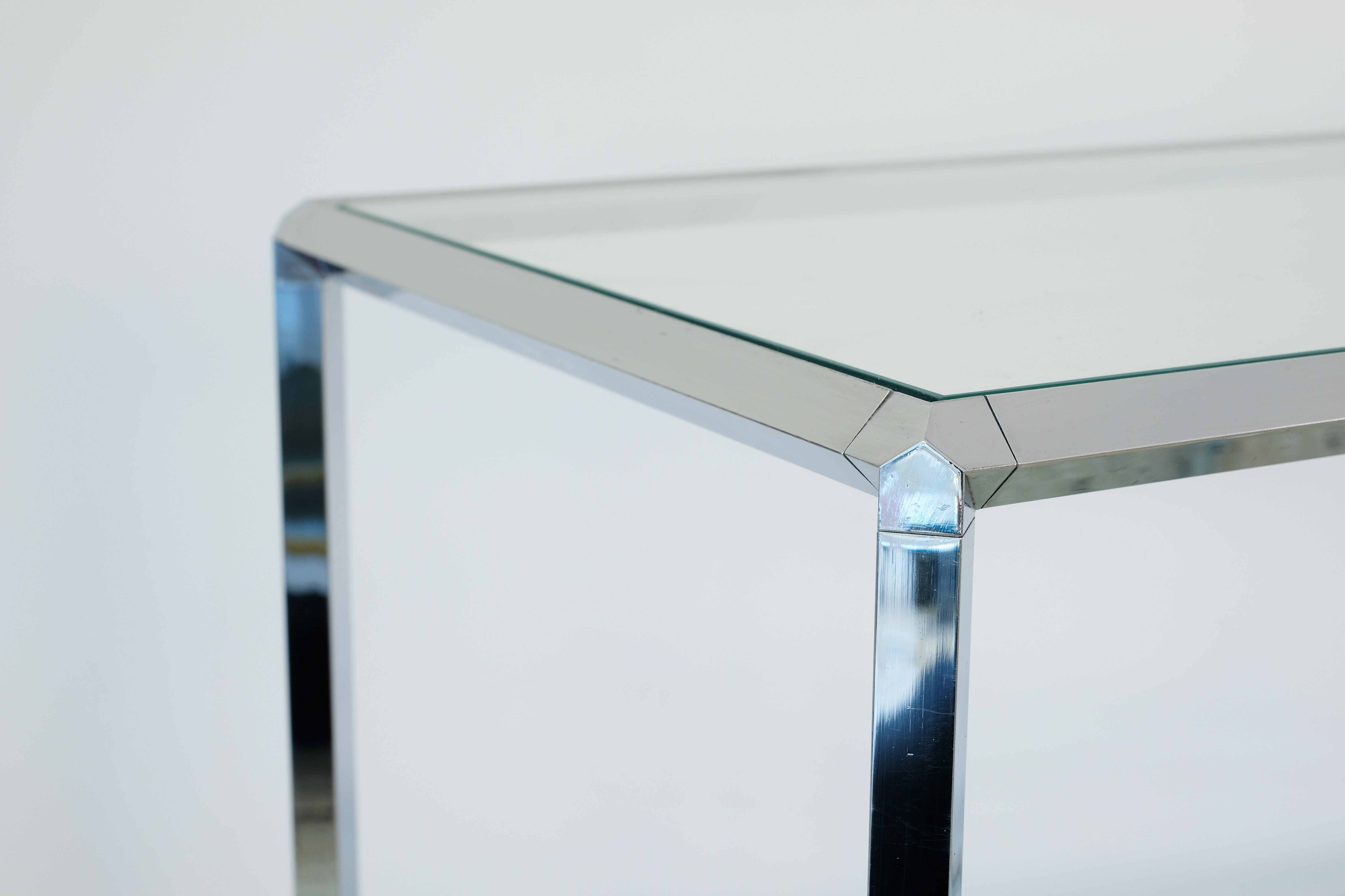Vitra chrome and glass console