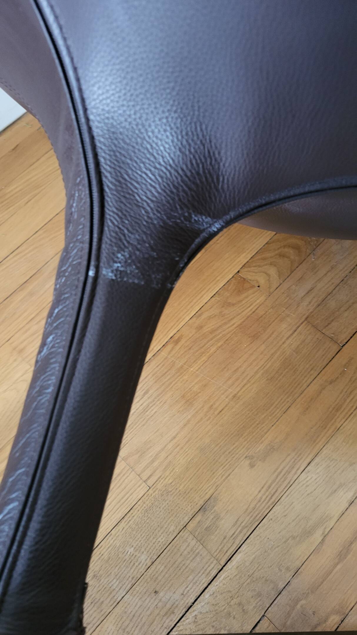 Zanotta Hillroad armchair by Christophe Pillet brown leather Italy 1990 Modern