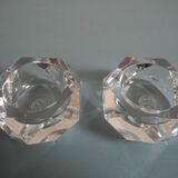 pair of salt shakers Baccarat art table vintage crystal salt shakers
