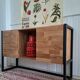 Hiba oak and industrial metal sideboard from La Redoute Interiors