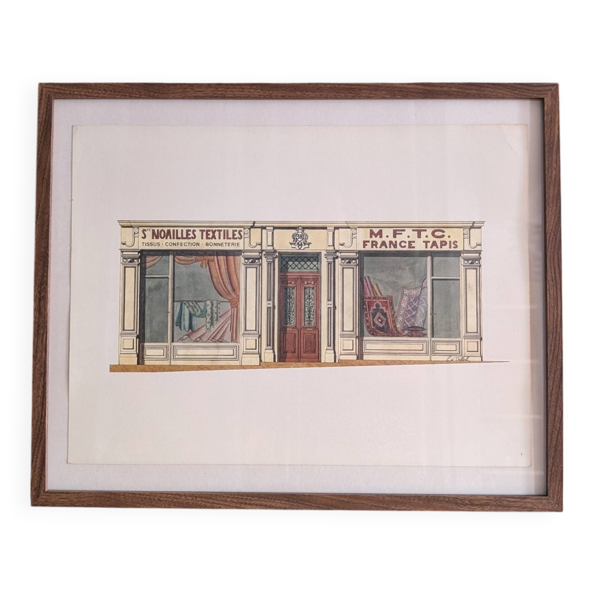 Lithographie "Ste Noailles Textiles" – Catherine d'Ortoli