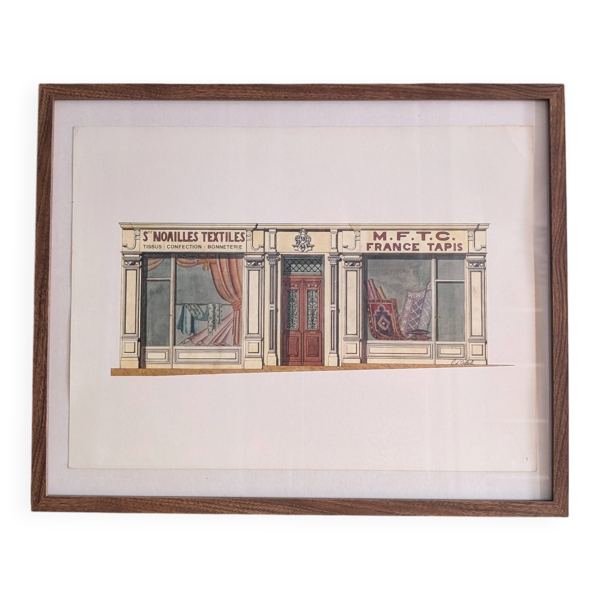Lithographie ''Ste Noailles Textiles'' – Catherine d'Ortoli