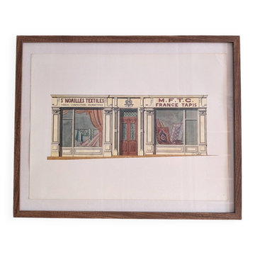 Lithograph "Ste Noailles Textiles" – Catherine d'Ortoli