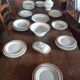 Very rare complete table service of 40 pieces – "Bistrot" model by Jacques Lobjoy for Auteuil porcelain, circa 1970.