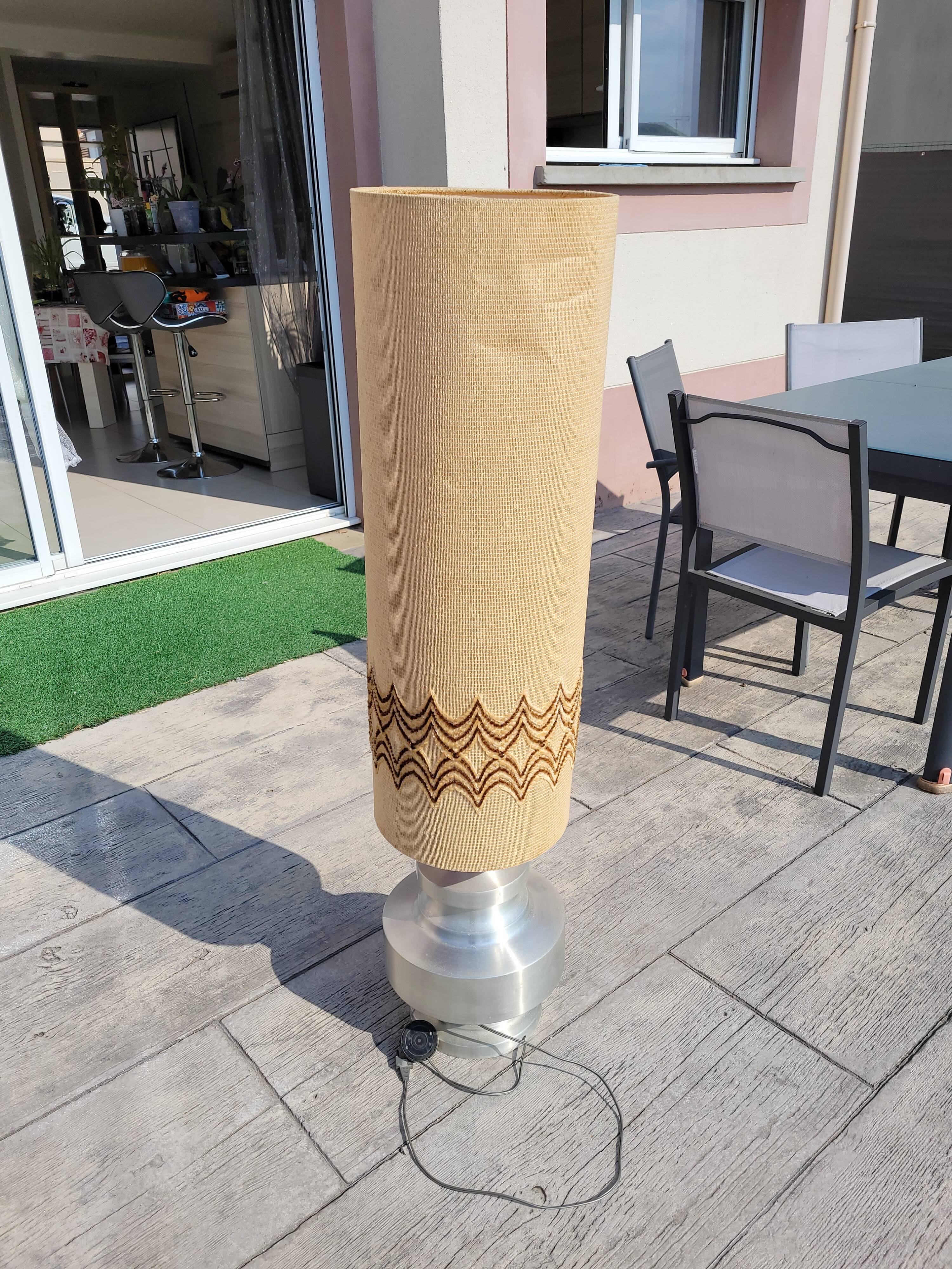 Vintage aluminum table lamp