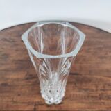 Vase en verre soufflé bord polygonal