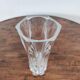 Blown glass vase, polygonal edge, H: 24cm.