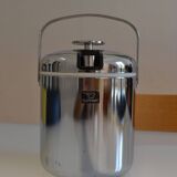 chrome metal ice bucket or elephant ice cubes made in Japan vintage 1970