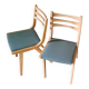 Pair of restored 1960s compass leg chairs