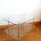 Brass and glass coffee table in Jansen style circa 1960.