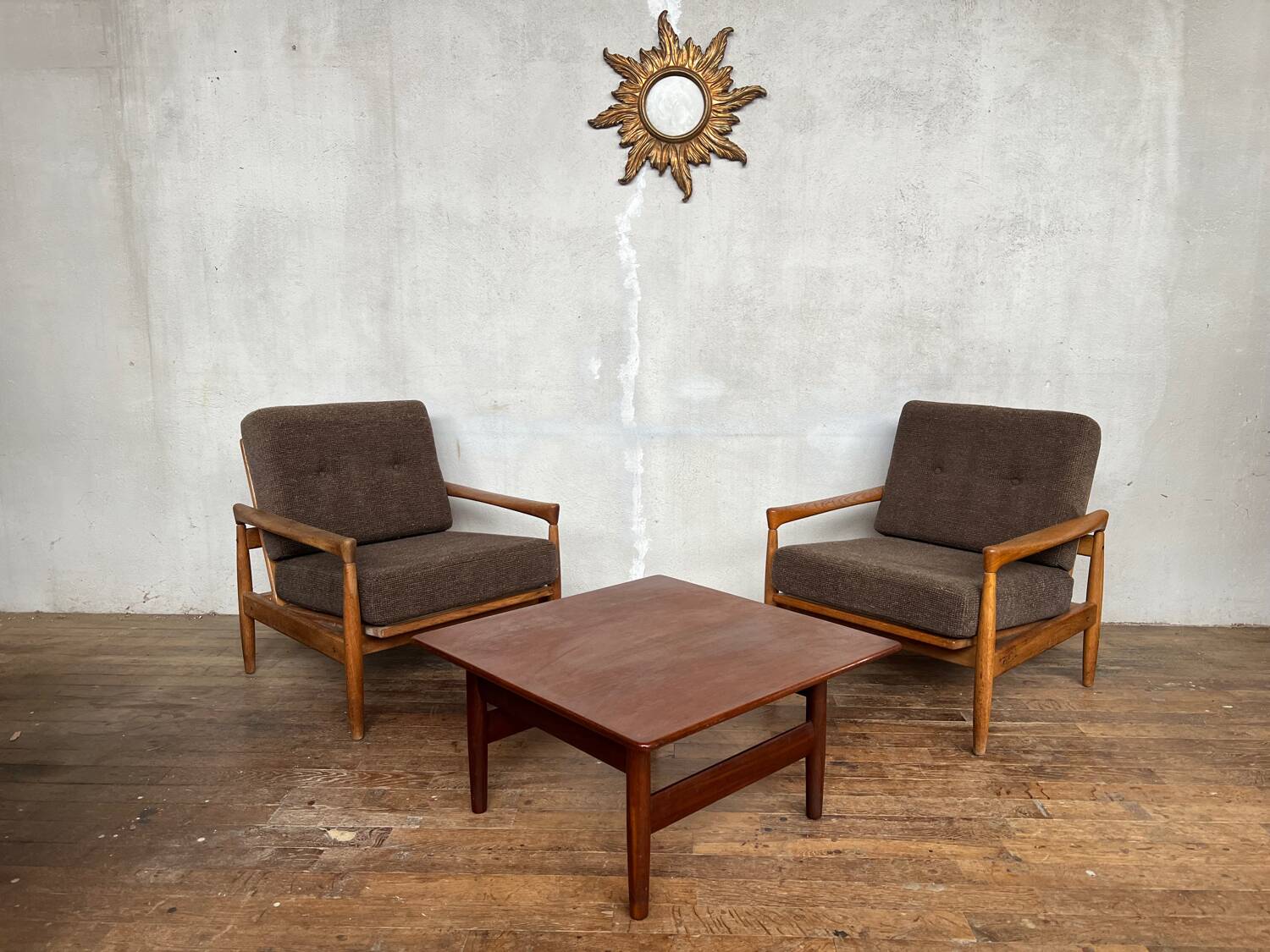 Pair of Scandinavian armchairs by Erik Wørtz for Möbel-Ikea, 1960