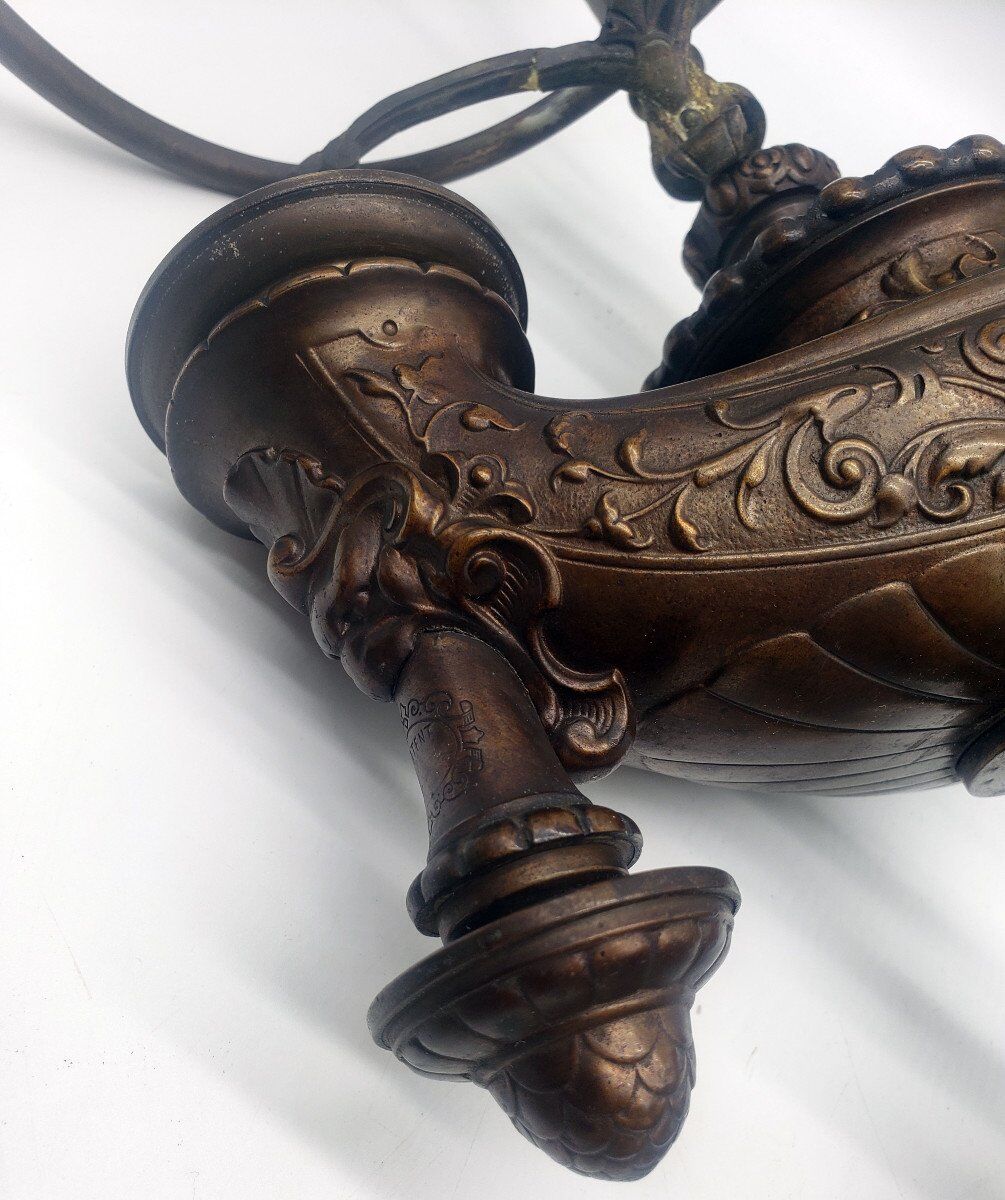 19th century desk lamp from Wild & Wessel Germany 1890