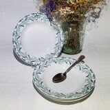Lot de 4 assiettes à soupe en faïence de Moulin des Loups modèle Mimosas