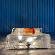 Vintage PoliArte Glass Wall / Ceiling Lamp — Italian Sculptural Lighting