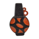 Vase orange lava black