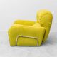 Vintage 1970s green armchair with metal frame – Italian modernist design