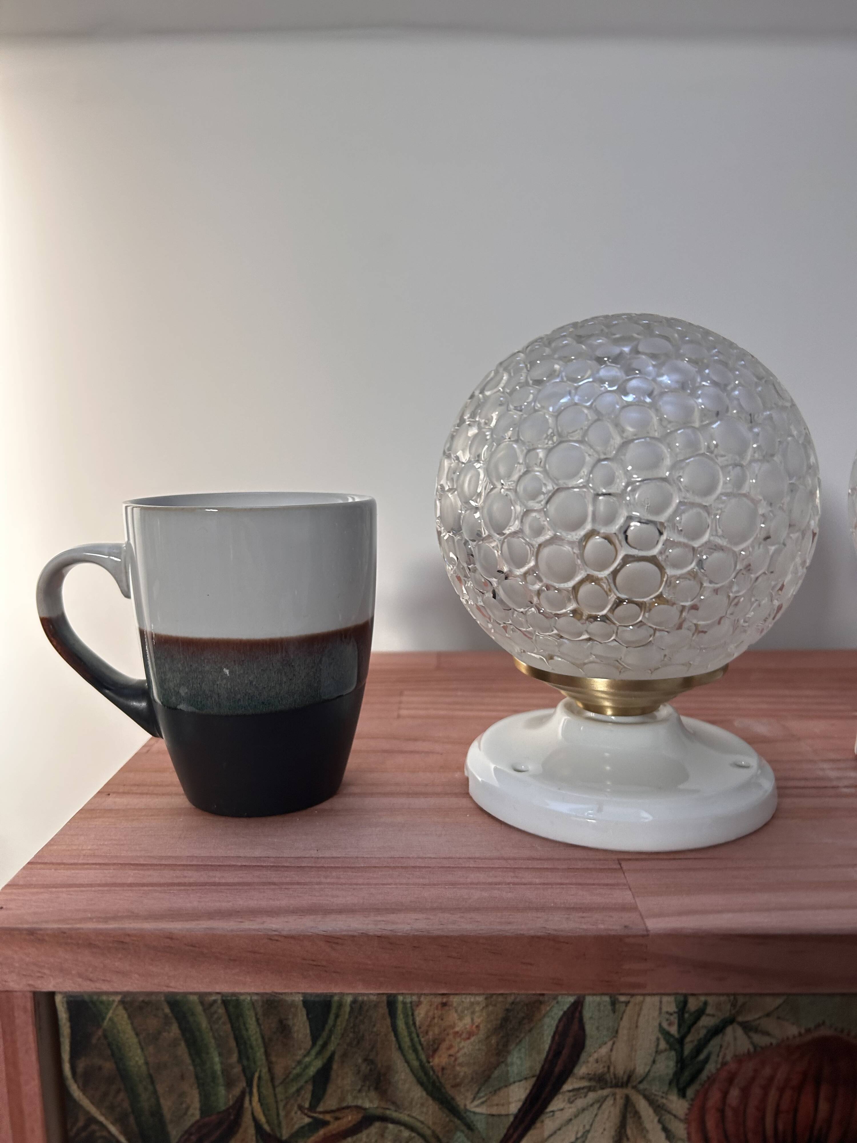 Pair of vintage globe wall lights